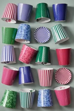 Royal Stripes Mok Bloemen & Theetip Donker