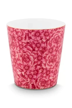 Royal Stripes Mok Bloemen & Theetip Donker