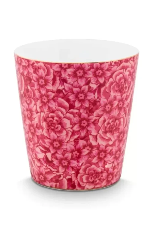 Royal Stripes Mok Bloemen & Theetip Donker