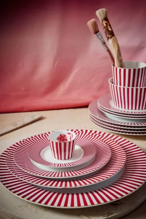 Royal Stripes Petit Four Donkerroze 12Cm