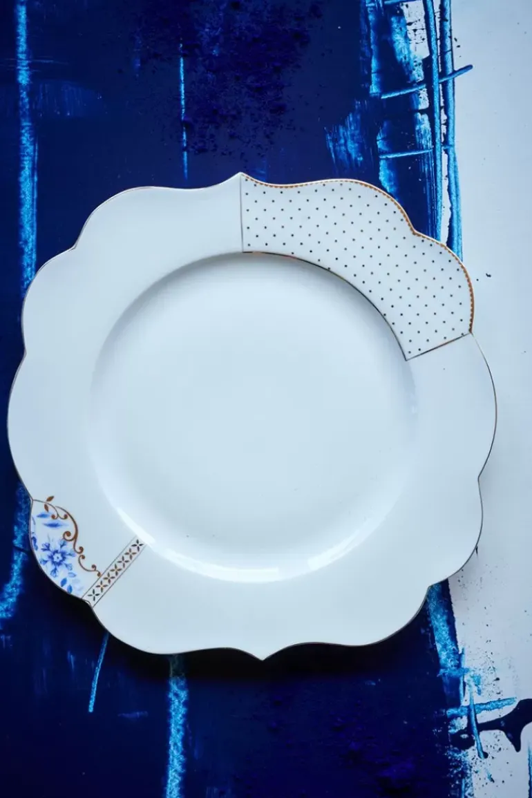 Royal White Dinerbord Golden Dots 28 Cm