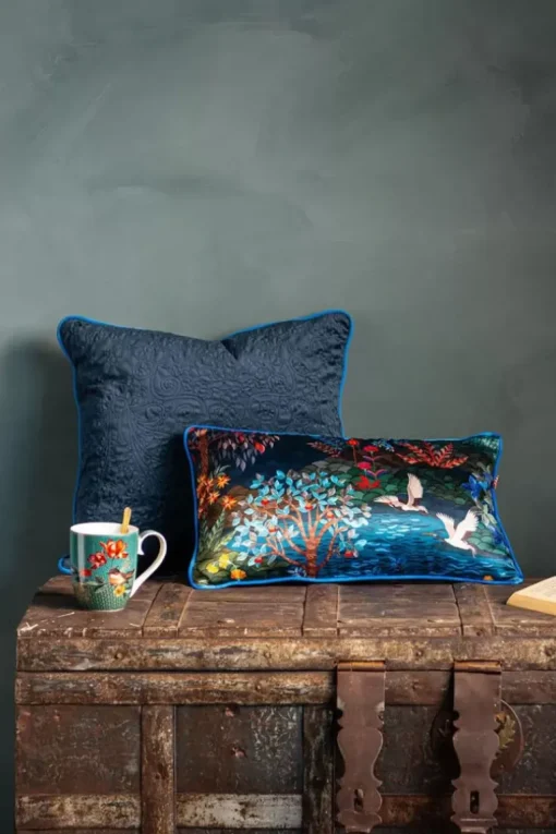 Sierkussen Quilted Donkerblauw