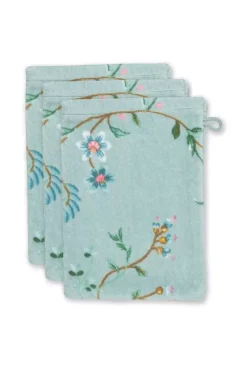 Washandje Set/3 Les Fleurs 16X22 Cm