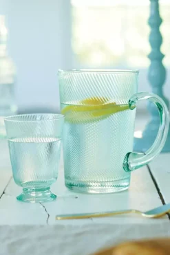 Water Glas Gedraaid Blauw