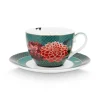 Winter Wonderland Cappuccino Kop & Schotel Groen