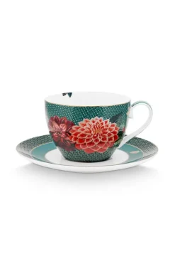 Winter Wonderland Cappuccino Kop & Schotel Groen