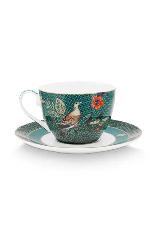 Winter Wonderland Cappuccino Kop & Schotel Groen