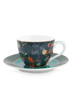 Winter Wonderland Espresso Kop & Schotel Donkerblauw
