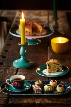 Winter Wonderland Espresso Kop & Schotel Donkerblauw